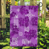 Hawaii Tapa Garden Flag Hibiscus Mix Hawaiian Quilt Patches - Violet - Wonder Print Shop