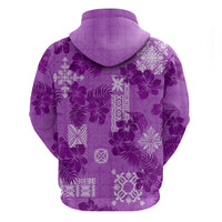 Hawaii Tapa Hoodie Hibiscus Mix Hawaiian Quilt Patches - Violet - Wonder Print Shop