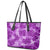 Hawaii Tapa Leather Tote Bag Hibiscus Mix Hawaiian Quilt Patches - Violet - Wonder Print Shop