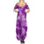Hawaii Tapa Summer Maxi Dress Hibiscus Mix Hawaiian Quilt Patches - Violet - Wonder Print Shop