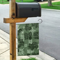 Hawaii Tapa Garden Flag Hibiscus Mix Hawaiian Quilt Patches - Sage Green - Wonder Print Shop