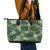 Hawaii Tapa Leather Tote Bag Hibiscus Mix Hawaiian Quilt Patches - Sage Green - Wonder Print Shop