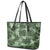 Hawaii Tapa Leather Tote Bag Hibiscus Mix Hawaiian Quilt Patches - Sage Green - Wonder Print Shop