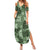 Hawaii Tapa Summer Maxi Dress Hibiscus Mix Hawaiian Quilt Patches - Sage Green - Wonder Print Shop