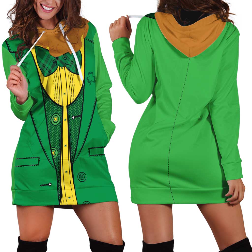 St.Patrick Leprechaun Inspired Funny Hoodie Dress - Wonder Print Shop