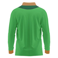 St.Patrick Leprechaun Inspired Funny Long Sleeve Polo Shirt - Wonder Print Shop