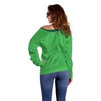 St.Patrick Leprechaun Inspired Funny Off Shoulder Sweater - Wonder Print Shop