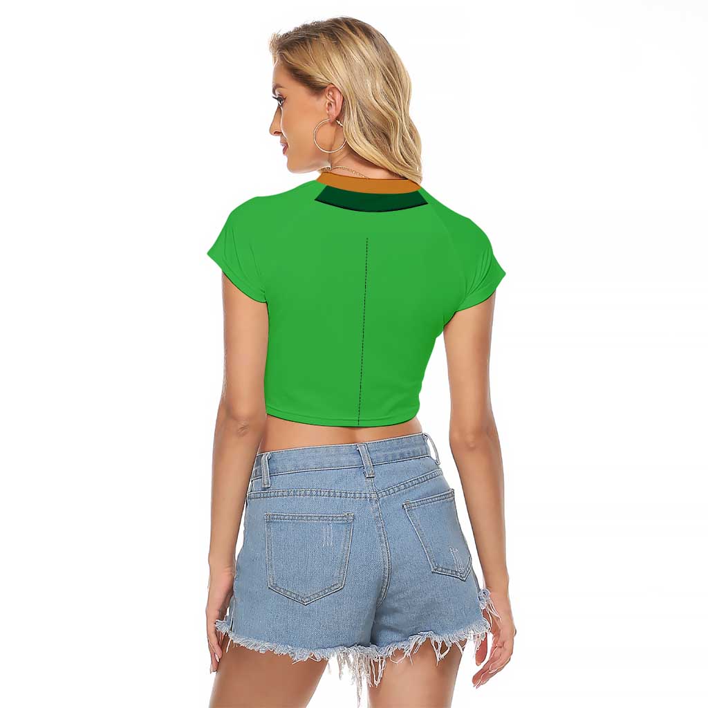 St.Patrick Leprechaun Inspired Funny Raglan Cropped T Shirt - Wonder Print Shop