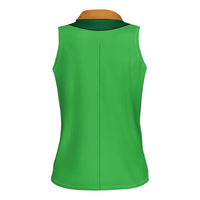 St.Patrick Leprechaun Inspired Funny Women Sleeveless Polo Shirt - Wonder Print Shop