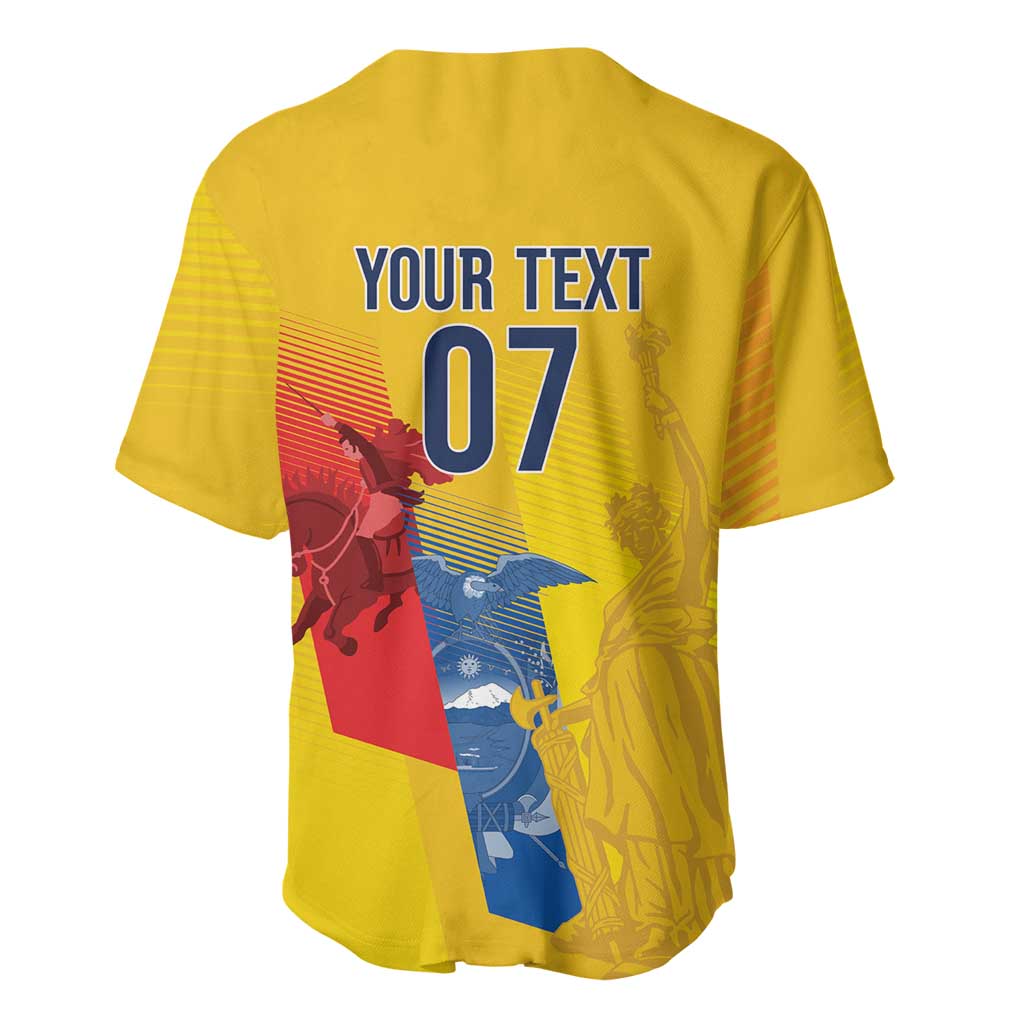 Ecuador Football Custom WC2026 Baseball Jersey Historical Symbols - Wonder Print Shop