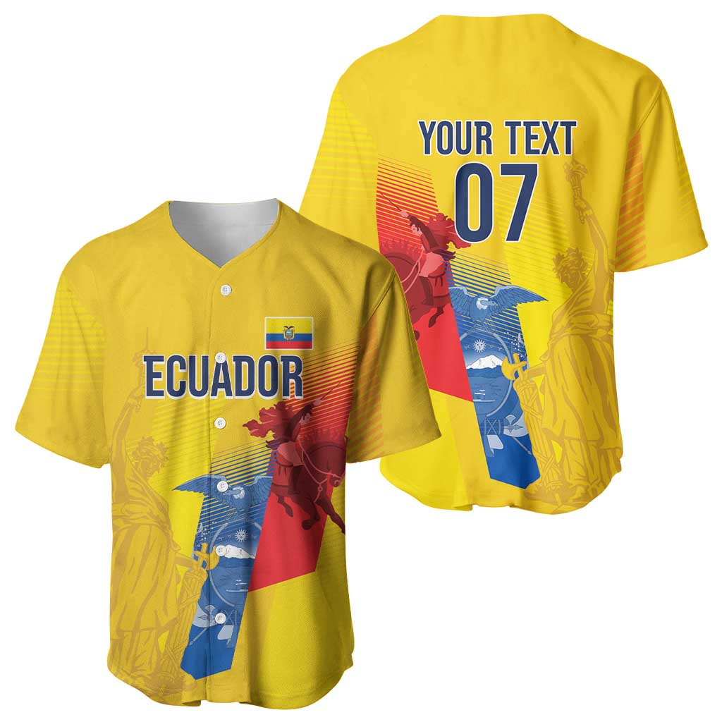 Ecuador Football Custom WC2026 Baseball Jersey Historical Symbols - Wonder Print Shop