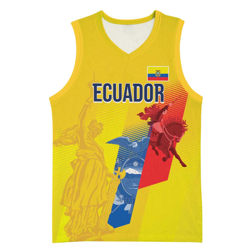 Ecuador Football Custom WC2026 Basketball Jersey Historical Symbols - Wonder Print Shop
