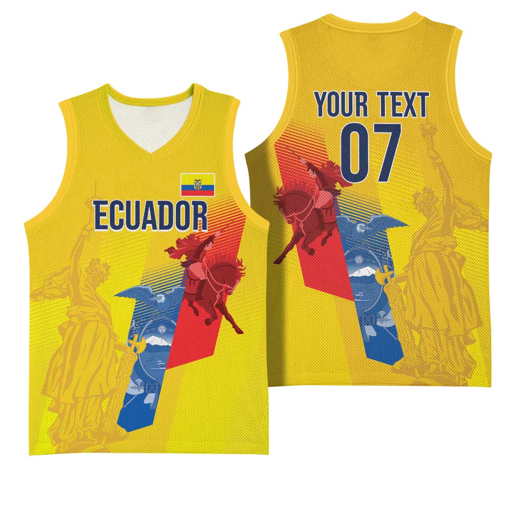 Ecuador Football Custom WC2026 Basketball Jersey Historical Symbols - Wonder Print Shop