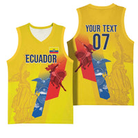 Ecuador Football Custom WC2026 Basketball Jersey Historical Symbols - Wonder Print Shop