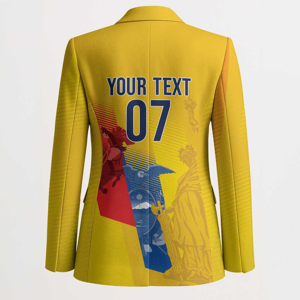 Ecuador Football Custom WC2026 Blazer Historical Symbols - Wonder Print Shop