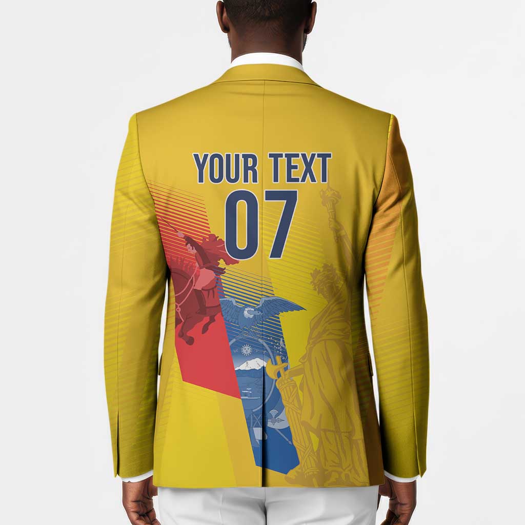 Ecuador Football Custom WC2026 Blazer Historical Symbols - Wonder Print Shop