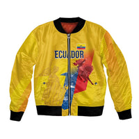 Ecuador Football Custom WC2026 Bomber Jacket Historical Symbols - Wonder Print Shop