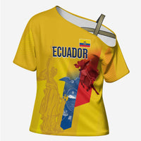 Ecuador Football Custom WC2026 Cross Shoulder Shirt Historical Symbols - Wonder Print Shop