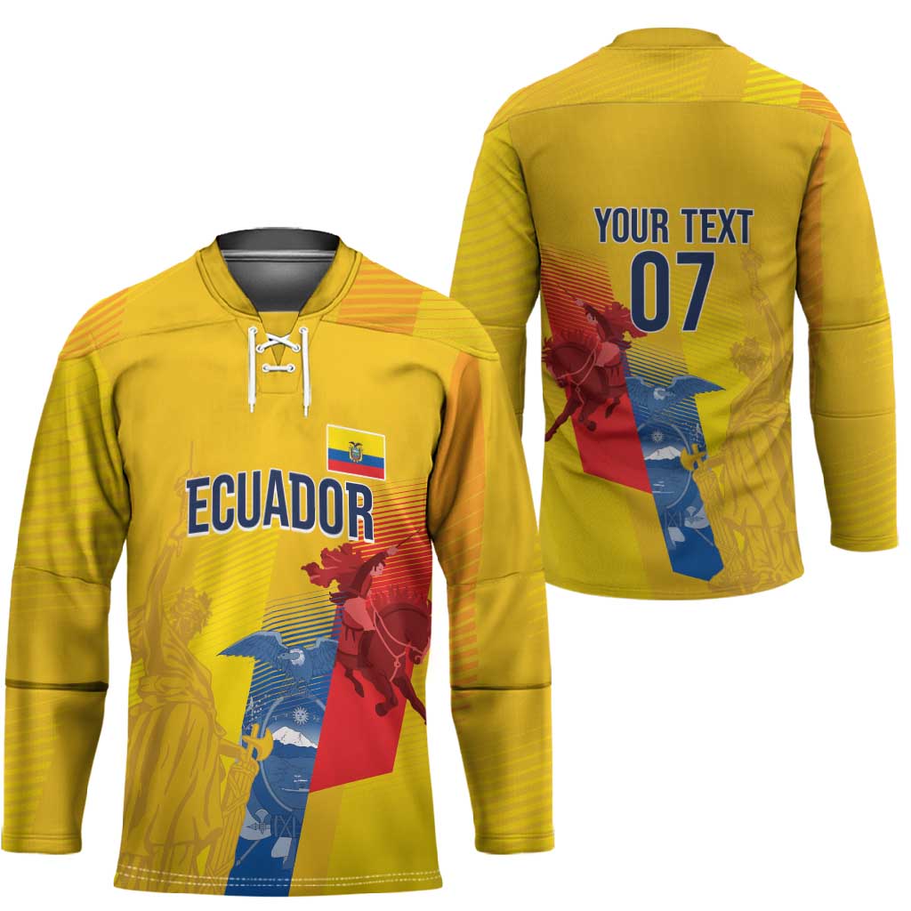 Ecuador Football Custom WC2026 Hockey Jersey Historical Symbols - Wonder Print Shop