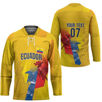 Ecuador Football Custom WC2026 Hockey Jersey Historical Symbols - Wonder Print Shop