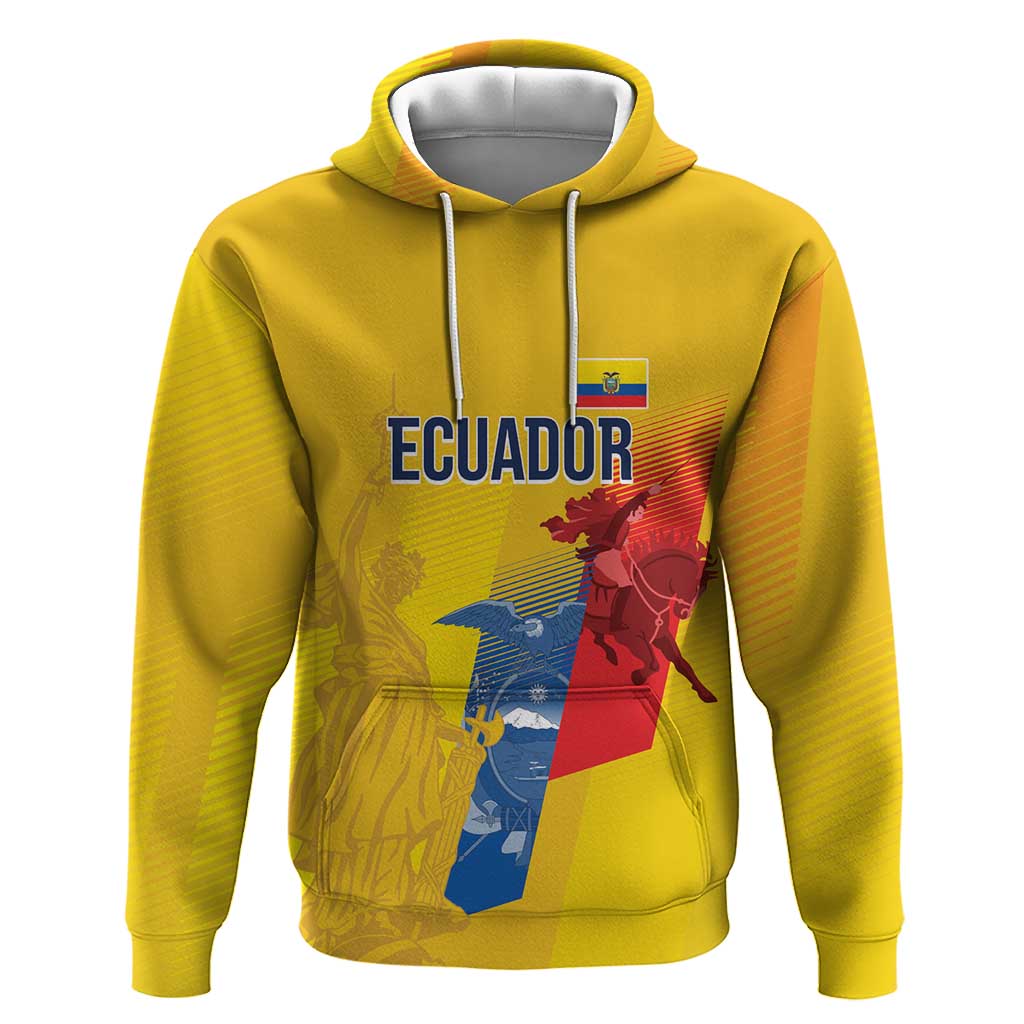 Ecuador Football Custom WC2026 Hoodie Historical Symbols - Wonder Print Shop