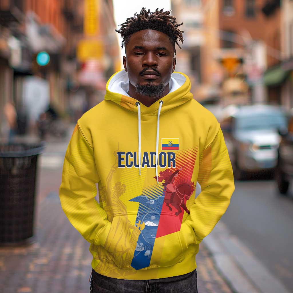 Ecuador Football Custom WC2026 Hoodie Historical Symbols - Wonder Print Shop