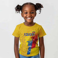 Ecuador Football Custom WC2026 Kid T shirt Historical Symbols - Wonder Print Shop