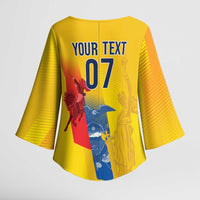 Ecuador Football Custom WC2026 Kimono Sleeve Blouse Historical Symbols - Wonder Print Shop