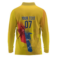 Ecuador Football Custom WC2026 Long Sleeve Polo Shirt Historical Symbols - Wonder Print Shop