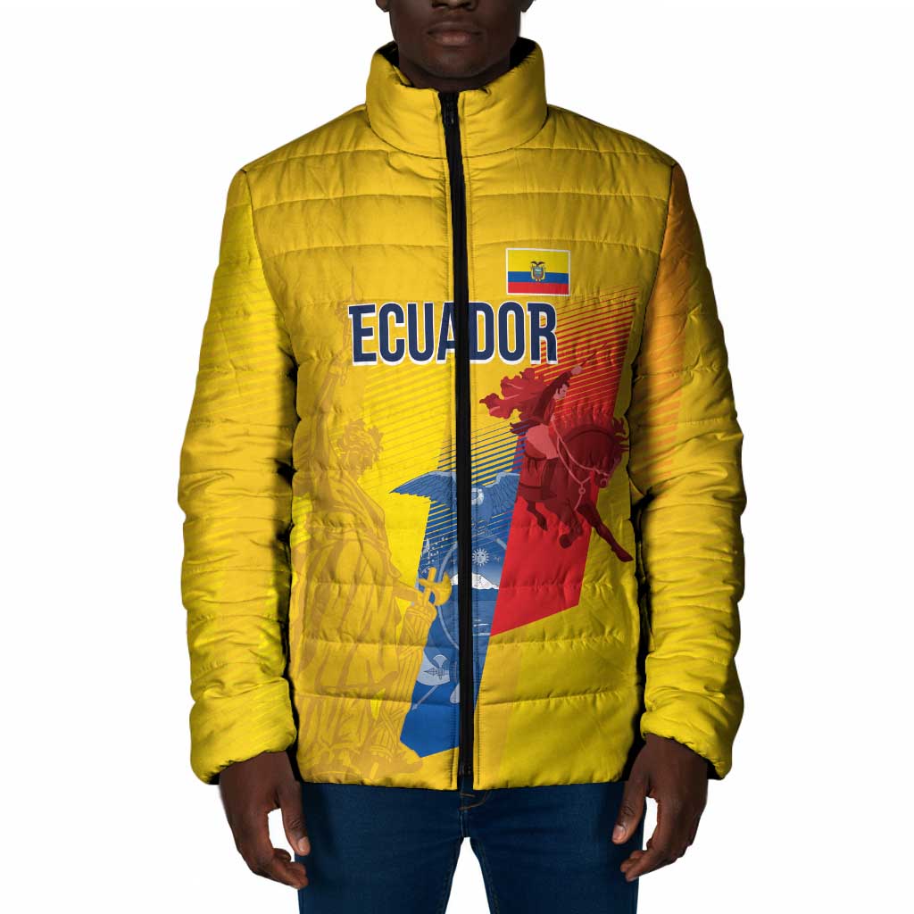 Ecuador Football Custom WC2026 Padded Jacket Historical Symbols - Wonder Print Shop