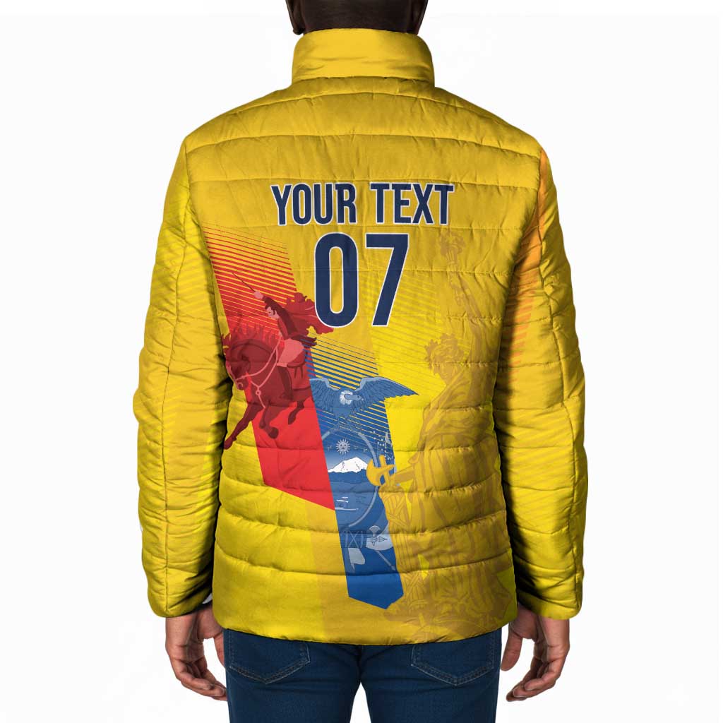 Ecuador Football Custom WC2026 Padded Jacket Historical Symbols - Wonder Print Shop