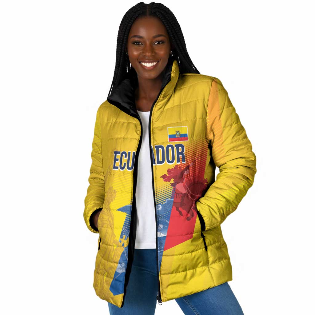 Ecuador Football Custom WC2026 Padded Jacket Historical Symbols - Wonder Print Shop