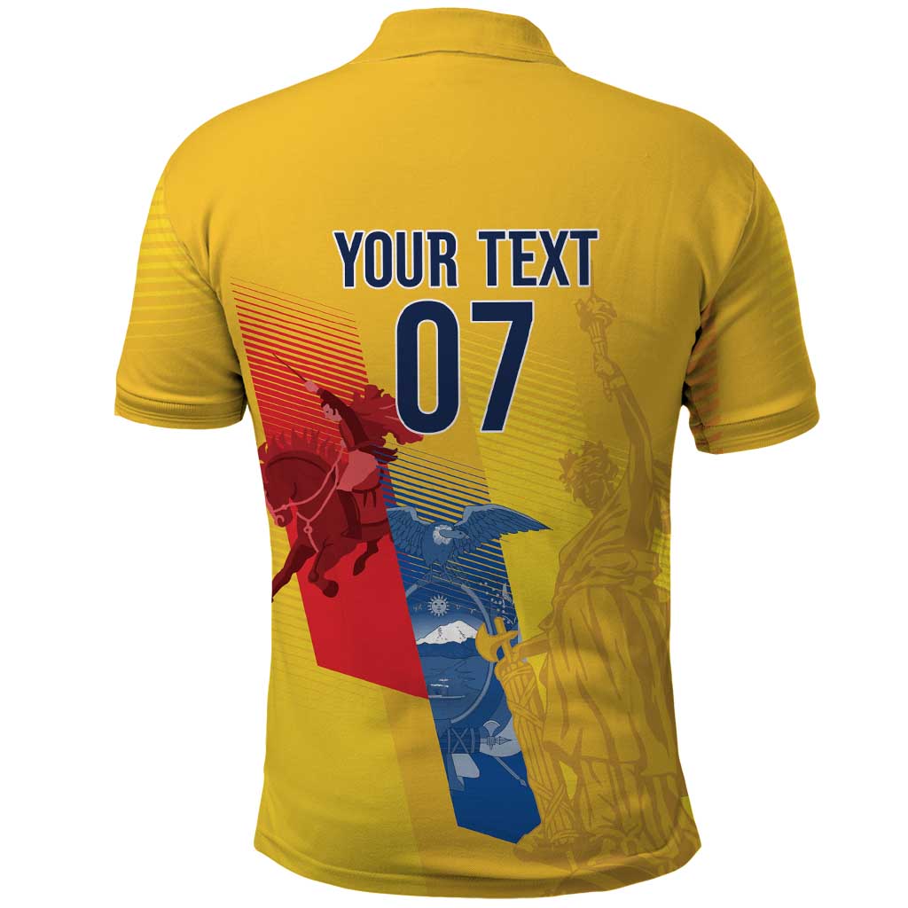 Ecuador Football Custom WC2026 Polo Shirt Historical Symbols - Wonder Print Shop