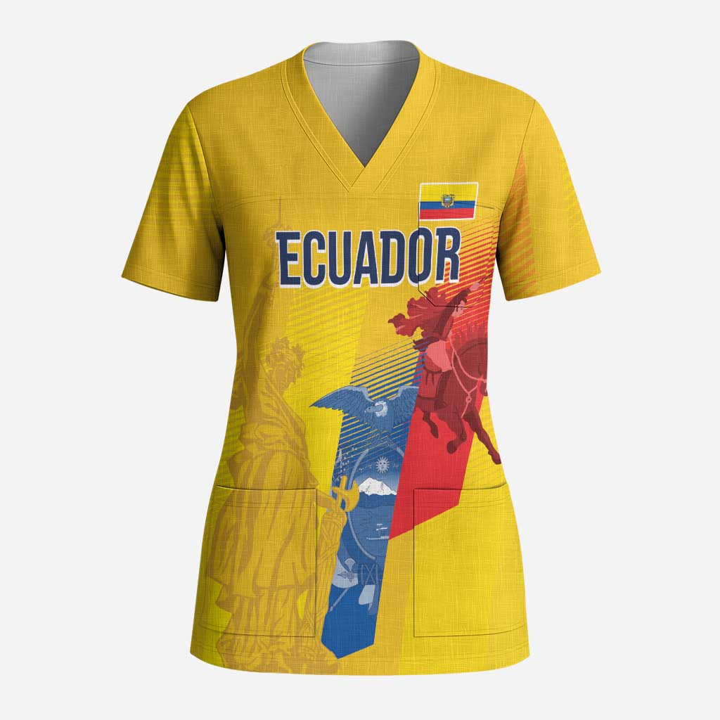 Ecuador Football Custom WC2026 Scrub Top Historical Symbols - Wonder Print Shop