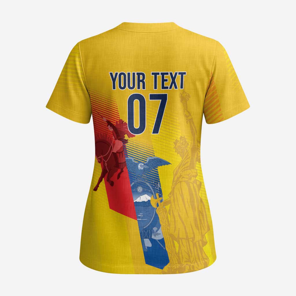 Ecuador Football Custom WC2026 Scrub Top Historical Symbols - Wonder Print Shop