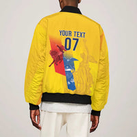 Ecuador Football Custom WC2026 Sleeve Zip Bomber Jacket Historical Symbols - Wonder Print Shop