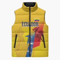Ecuador Football Custom WC2026 Sleeveless Puffer Jacket Historical Symbols - Wonder Print Shop