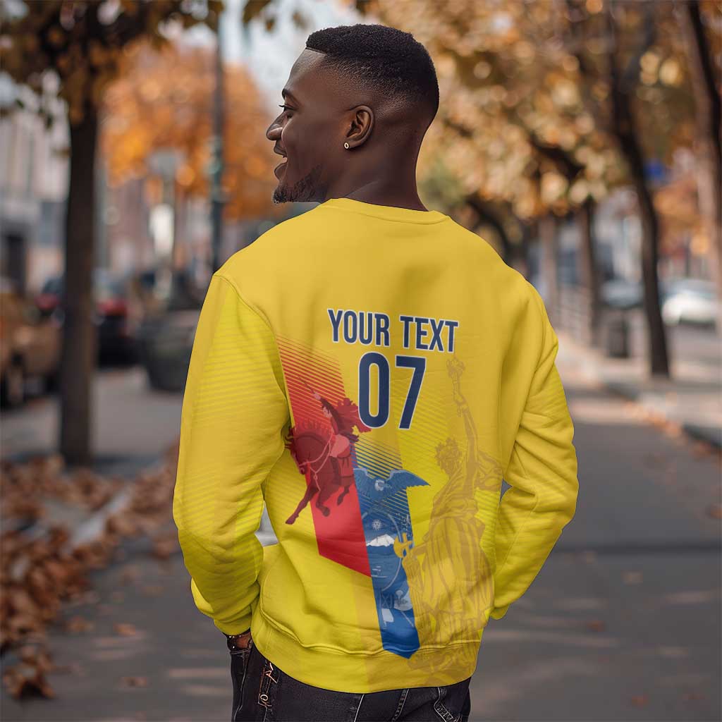 Ecuador Football Custom WC2026 Sweatshirt Historical Symbols - Wonder Print Shop