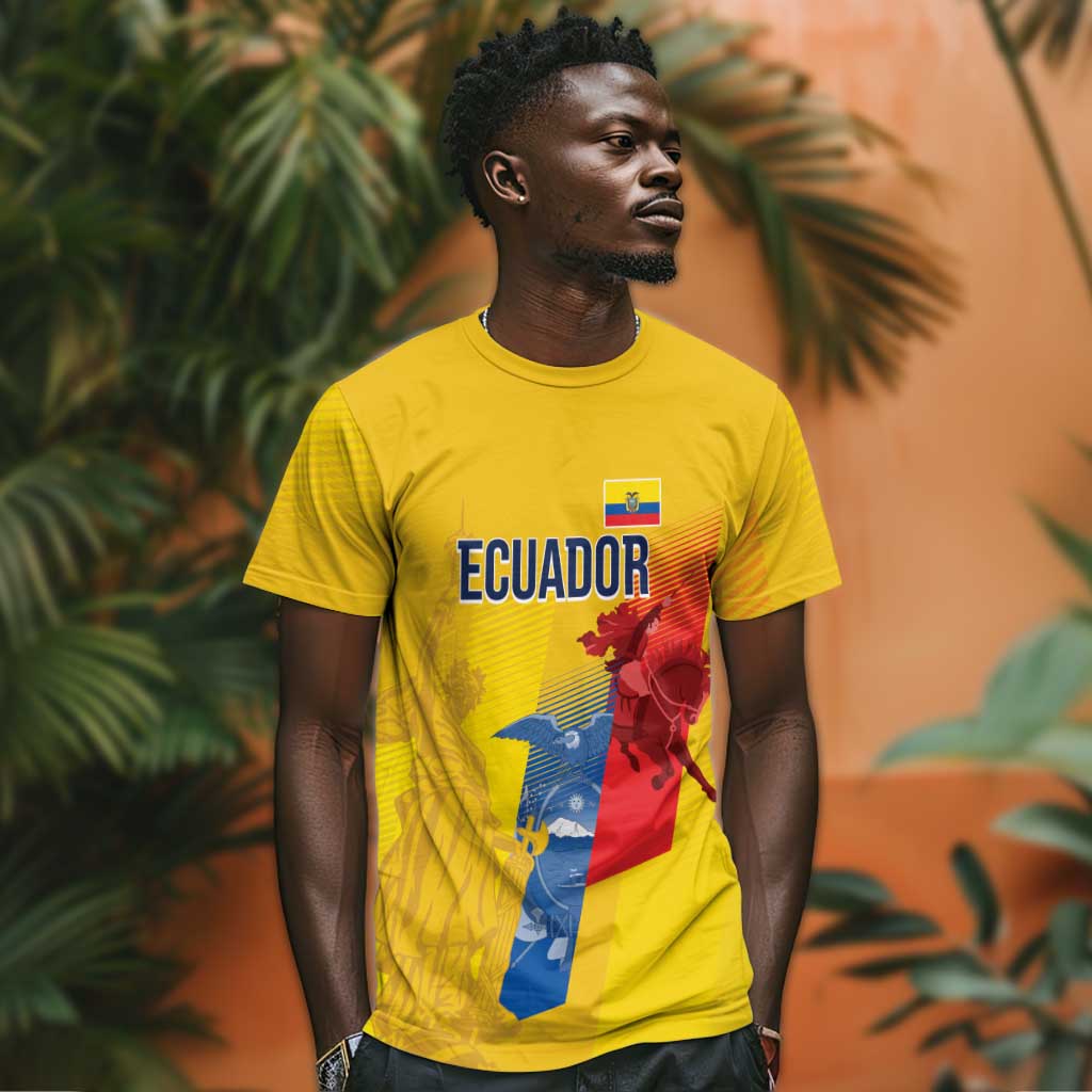 Ecuador Football Custom WC2026 T shirt Historical Symbols - Wonder Print Shop