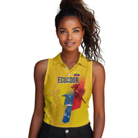 Ecuador Football Custom WC2026 Women Sleeveless Polo Shirt Historical Symbols - Wonder Print Shop