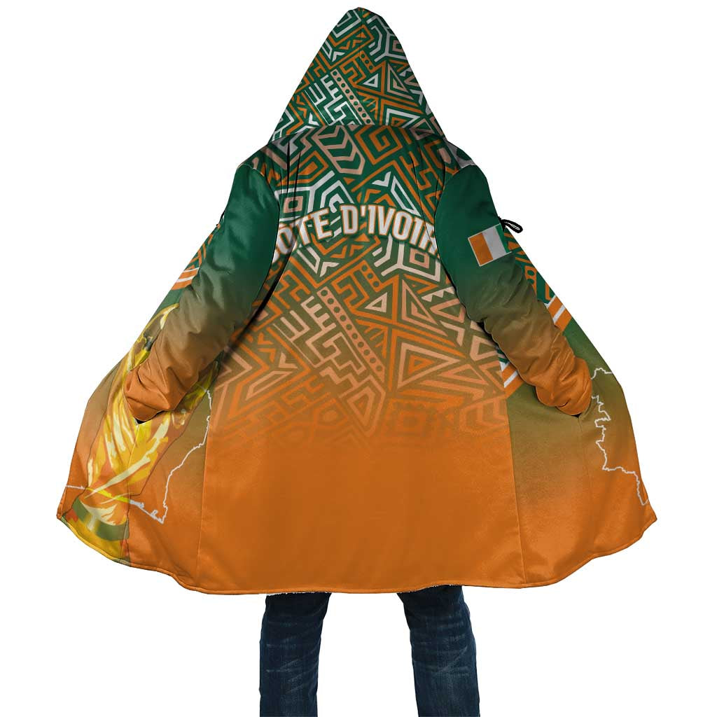 Ivory Coast Football Tribal Patterns Cloak WC2026 - Wonder Print Shop