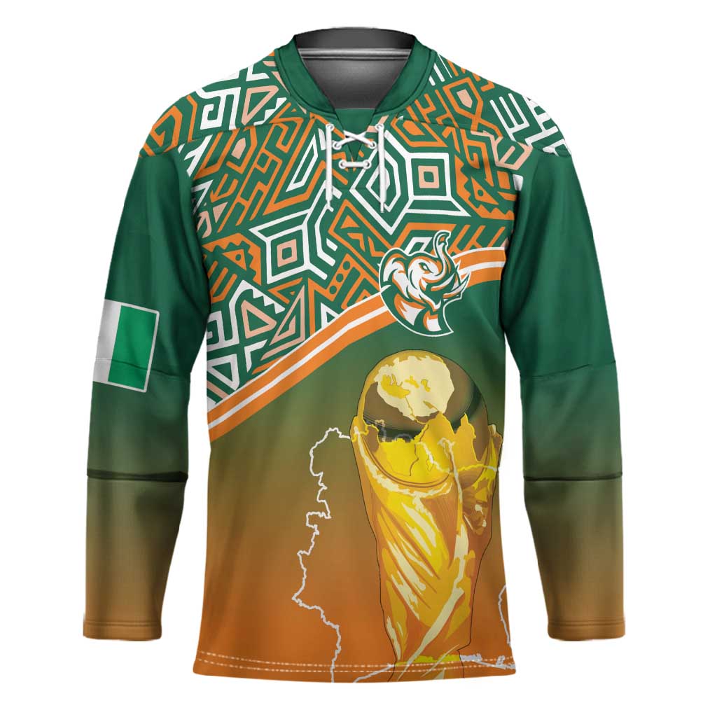 Ivory Coast Football Tribal Patterns Hockey Jersey WC2026 - Wonder Print Shop