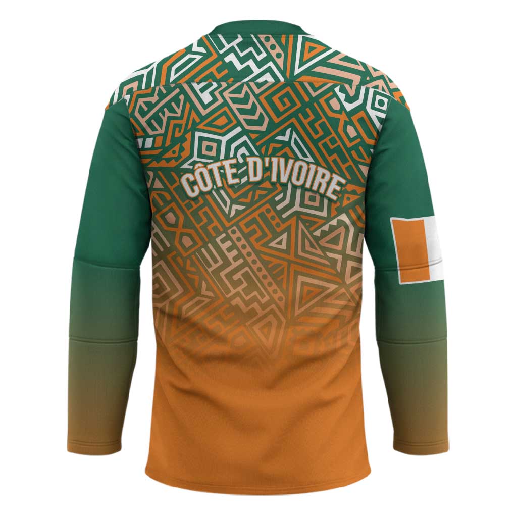 Ivory Coast Football Tribal Patterns Hockey Jersey WC2026 - Wonder Print Shop