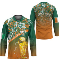 Ivory Coast Football Tribal Patterns Hockey Jersey WC2026 - Wonder Print Shop