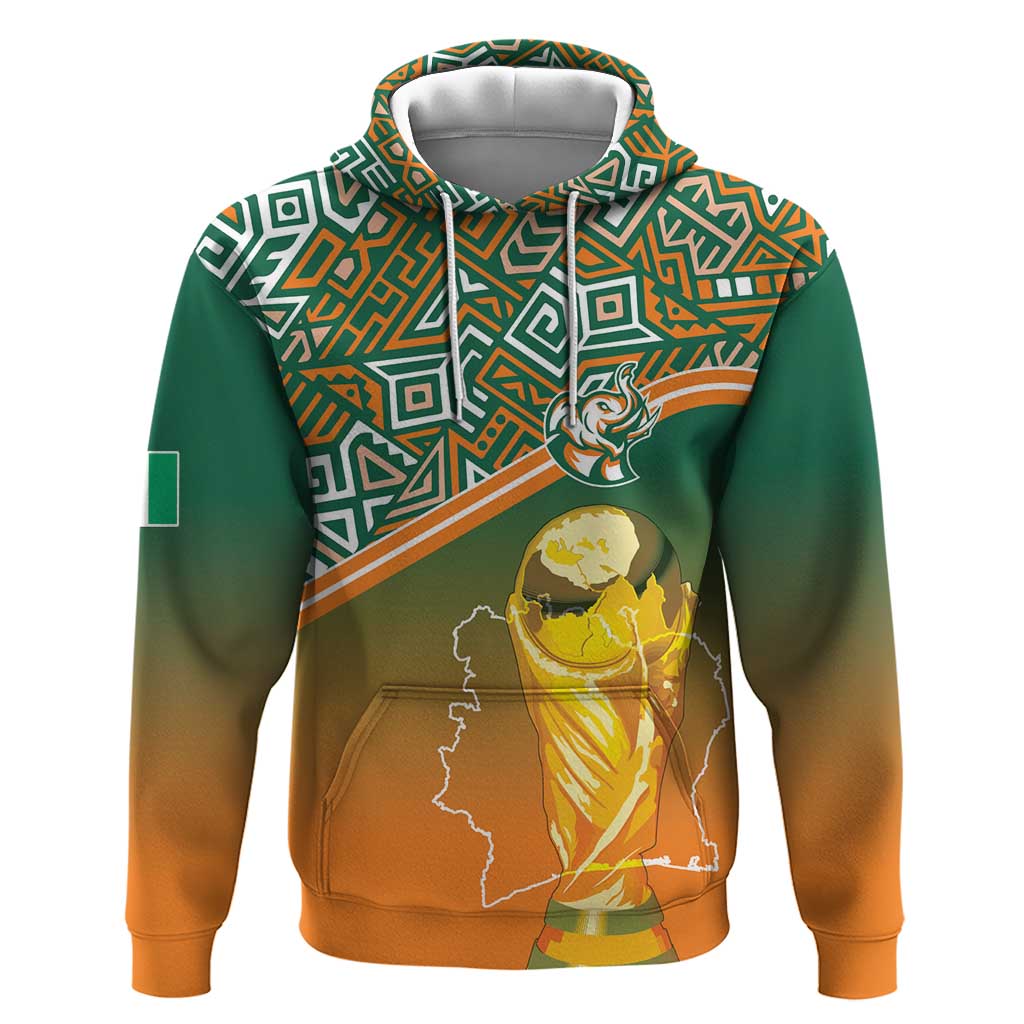 Ivory Coast Football Tribal Patterns Hoodie WC2026 - Wonder Print Shop