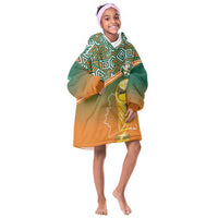Ivory Coast Football Tribal Patterns Kid Wearable Blanket Hoodie WC2026 - Wonder Print Shop