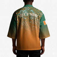 Ivory Coast Football Tribal Patterns Kimono WC2026 - Wonder Print Shop