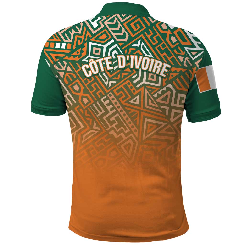 Ivory Coast Football Tribal Patterns Polo Shirt WC2026 - Wonder Print Shop