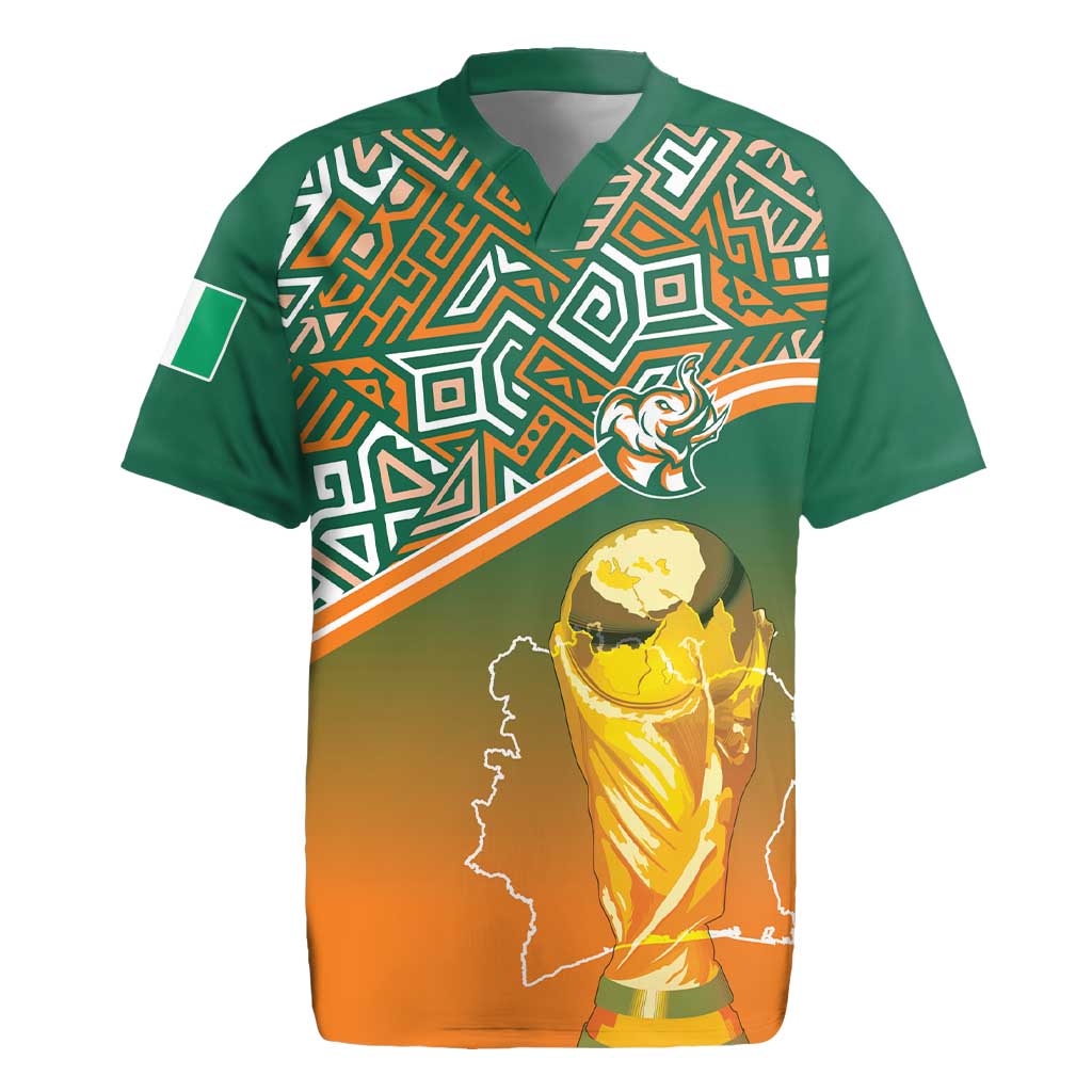 Ivory Coast Football Tribal Patterns Rugby Jersey WC2026 - Wonder Print Shop