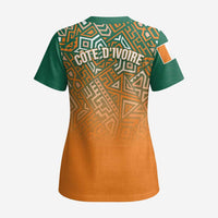 Ivory Coast Football Tribal Patterns Scrub Top WC2026 - Wonder Print Shop